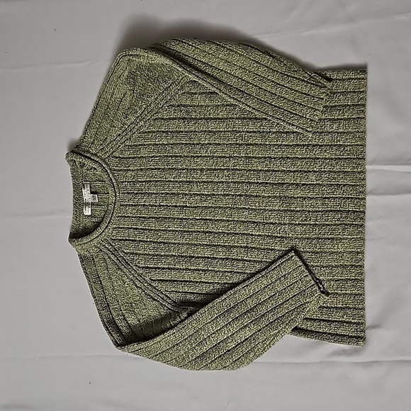 Carolyn Taylor Roll Crew Neck Pullover Sweater sz XL Green Pre-owned - Picture 1 of 9